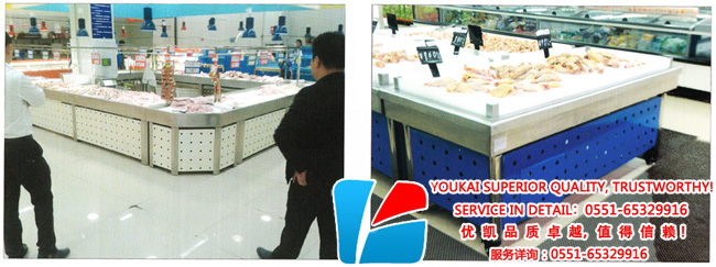 超市不銹鋼冰鮮臺(tái)現(xiàn)場(chǎng)圖2