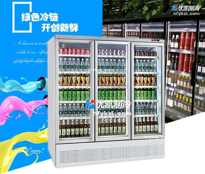 三門風(fēng)冷飲料展示柜